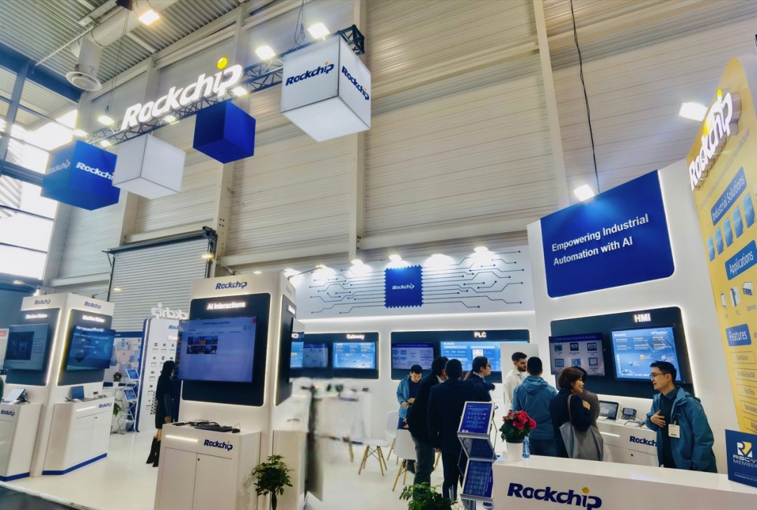 Rockchip apareceu no mundo incorporado 2025 na Alemanha. Capacitar a automação industrial com IA
